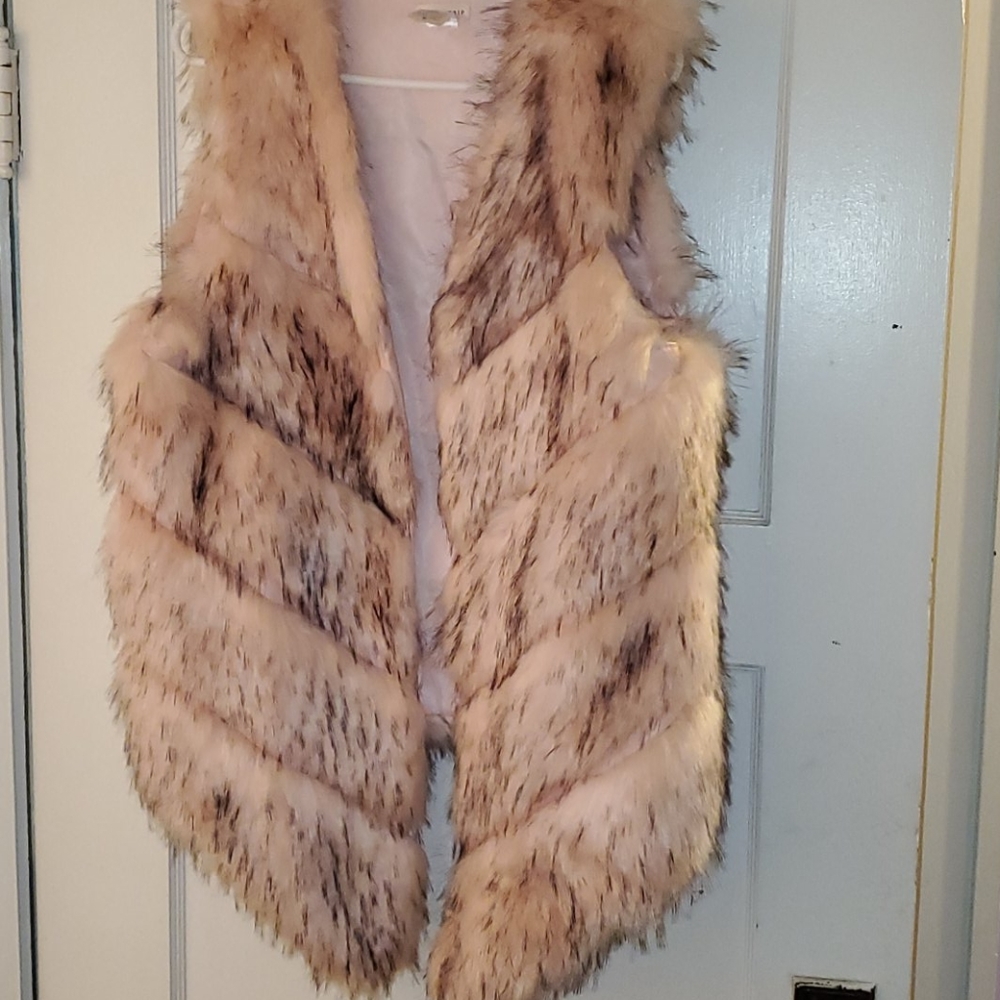 Pink Fur Vest Size M